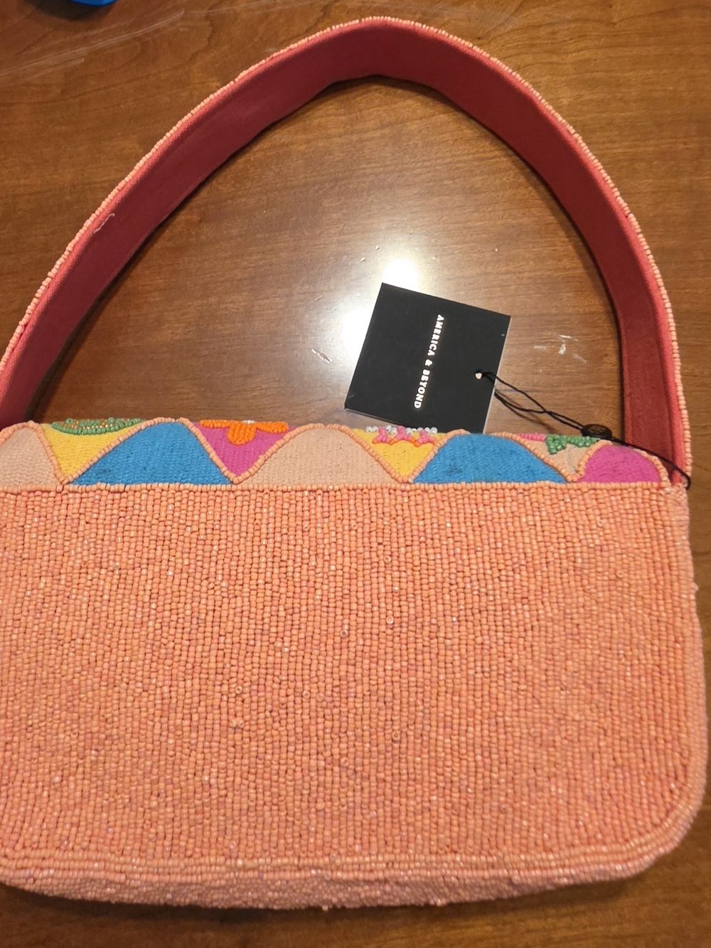 NWT America & Beyond Beaded Fruit Shoulder Bag Handmade India Statement Purse - Picture 4 of 11